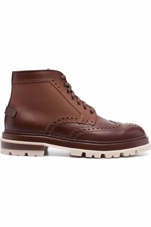 santoni Breakout Schnürstiefel mit Budapestermuster