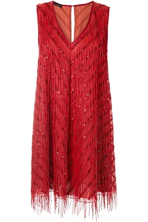 Emporio Armani Shiftkleid mit Fransen
