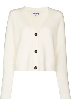 Ganni Gerippter Cardigan mit V-Ausschnitt