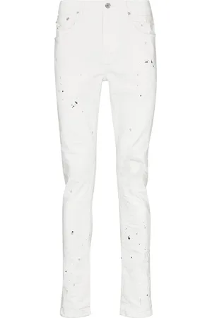 Purple Brand Skinny-Jeans mit Farbklecks-Print