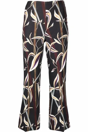 Dior 2000 Cropped-Hose mit Blätterprint