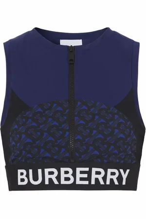 Burberry Cropped-Top mit Monogramm-Print