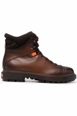 santoni Hiking-Boots im Used-Look