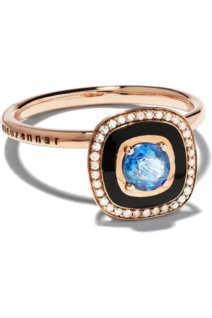 SELIM MOUZANNAR 18kt Rotgoldring mit Diamanten und Saphiren