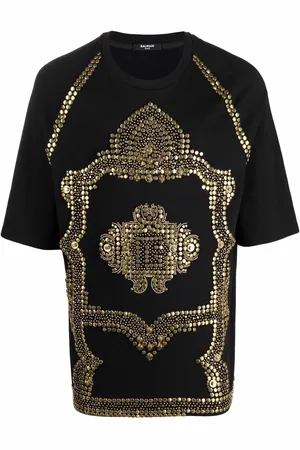 Balmain T-Shirt mit Nieten