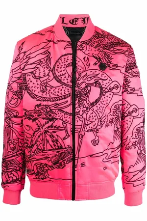 Philipp Plein Bomberjacke mit Tattoo-Stickerei