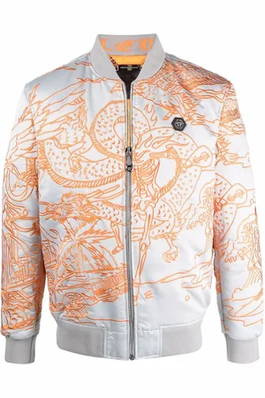 Philipp Plein Bomberjacke mit Tattoo-Stickerei