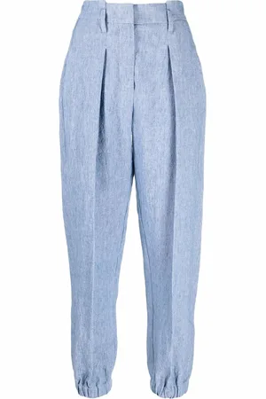 Brunello Cucinelli Leinenhose mit Umschlag