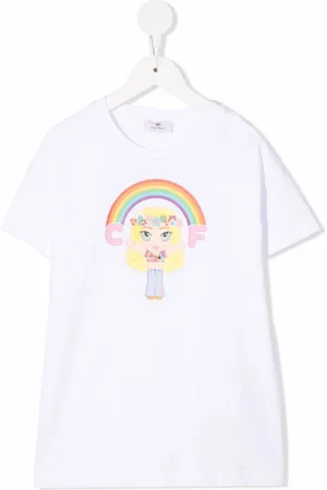Chiara Ferragni T-Shirt mit Regenbogen-Print