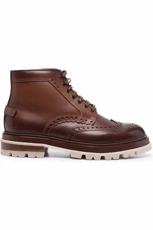 santoni Polacco Stiefel mit Budapestermuster