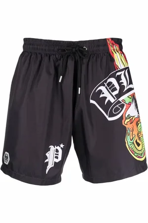 Philipp Plein Badeshorts mit Logo-Print