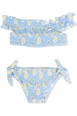 MONNALISA Geraffter Bikini mit Blumen-Print