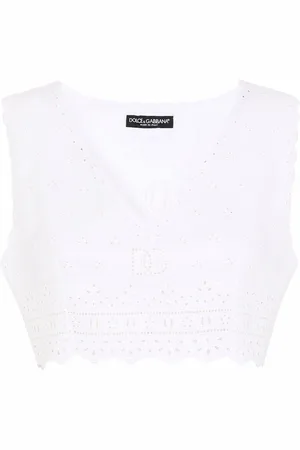 Dolce & Gabbana Cropped-Oberteil mit Stickerei