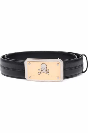 Philipp Plein Gürtel mit Totenkopf-Schild