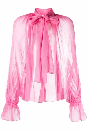 Atu Body Couture Schluppenbluse mit Sheer