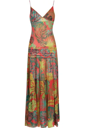AMIR SLAMA Maxikleid mit Print