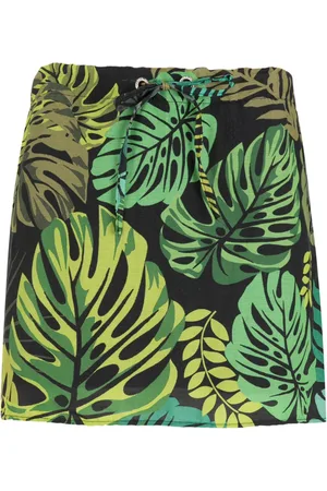 AMIR SLAMA Rock mit tropischem Print