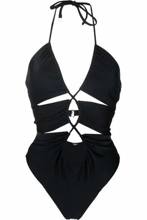 Noire Swimwear Neckholder-Badeanzug mit Cut-Outs