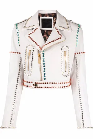 Philipp Plein Bikerjacke mit Kristallen