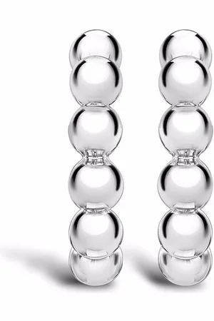 Pragnell 18kt Weißgoldcreolen mit Diamanten