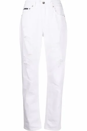 Dolce & Gabbana Boyfriend-Jeans im Distressed-Look
