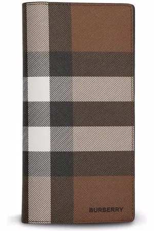 Burberry Kariertes Portemonnaie aus Eco-Canvas