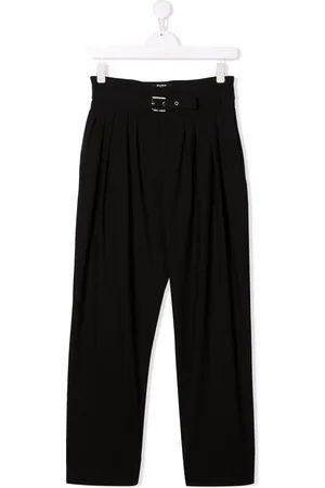 Balmain TEEN Bundfaltenhose mit Gürtel