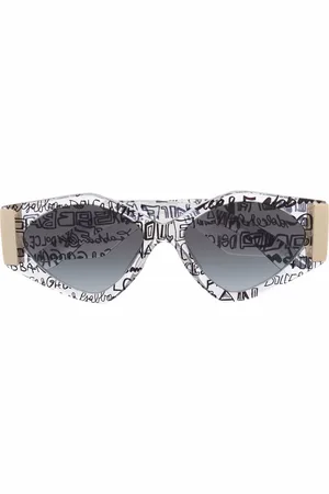 Dolce & Gabbana Eckige Sonnenbrille mit Logo-Print