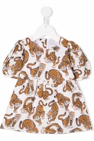Kenzo Ausgestelltes Kleid mit Tigermuster