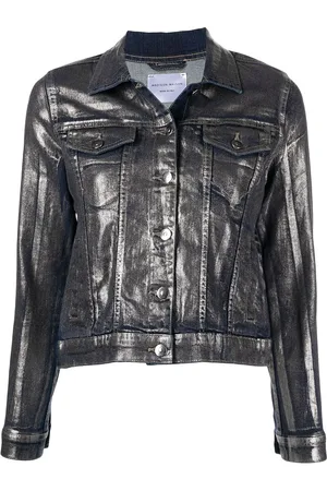 Madison.Maison Jeansjacke im Metallic-Look