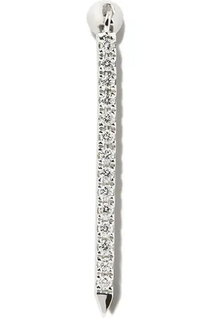 Maria Tash 18kt Eternity Bar Weißgoldanhänger mit Diamanten