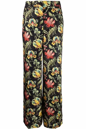ALBERTO BIANI Gerade Hose mit Blumen-Print