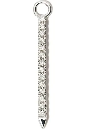 Maria Tash 18kt Eternity Bar Weißgoldanhänger mit Diamanten