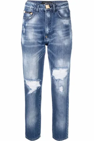 Philipp Plein Cropped-Jeans im Distressed-Look