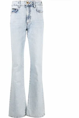 Philipp Plein Schlagjeans mit hohem Bund