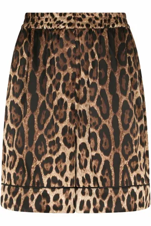 Dolce & Gabbana Seidenshorts mit Leoparden-Print