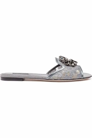 Dolce & Gabbana Rainbow Lace Sandalen mit Brosche