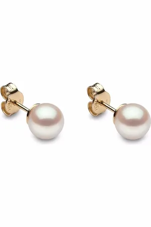 Yoko London 18kt Classic Gelbgoldohrstecker mit Akoya-Perle 7mm