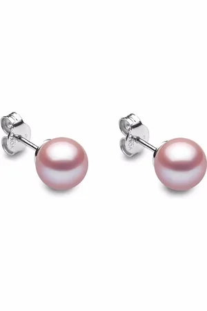 Yoko London 18kt Classic Weißgoldohrstecker mit Süßwasserperle 8mm