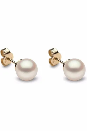 Yoko London 18kt Classic Gelbgoldohrstecker mit Süßwasserperle 8mm