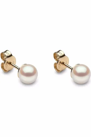 Yoko London 18kt Classic Gelbgoldohrstecker mit Akoya-Perle 5mm