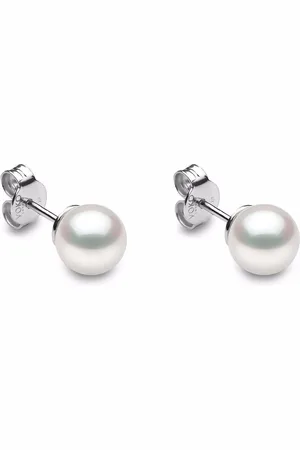 Yoko London 18kt Classic Weißgoldohrstecker mit Akoya-Perle 7mm