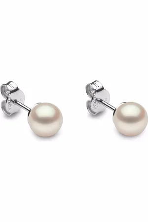 Yoko London 18kt Classic Weißgoldohrstecker mit Süßwasserperle 6mm