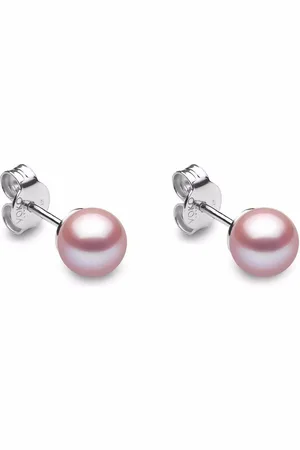 Yoko London 18kt Classic Weißgoldohrstecker mit Süßwasserperle 6mm