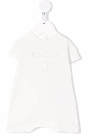 Moncler Kurzer Strampler mit Logo-Stickerei