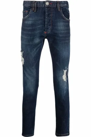Philipp Plein Gerade Jeans im Distressed-Look