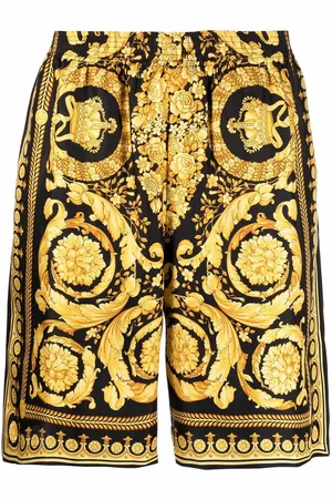 VERSACE Shorts aus Seide mit Barocco-Print