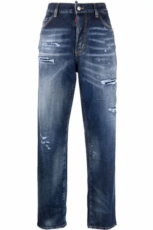 Dsquared2 High-Waist-Jeans im Distressed-Look