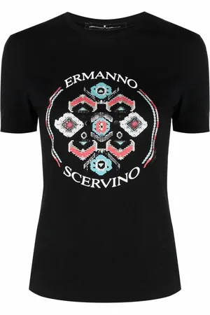 ERMANNO SCERVINO T-Shirt mit abstraktem Logo-Print