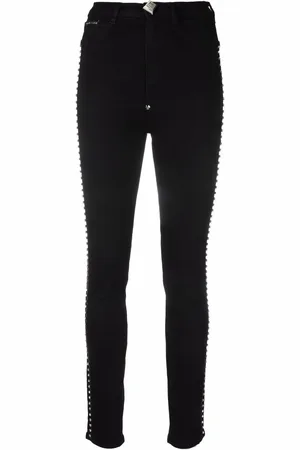 Philipp Plein Crystal Skinny-Jeans mit hohem Bund